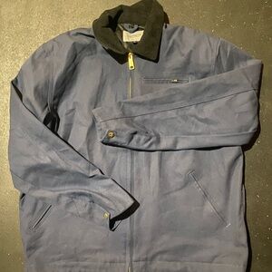 Carhartt Blue Detroit Jacket with Dark Collar